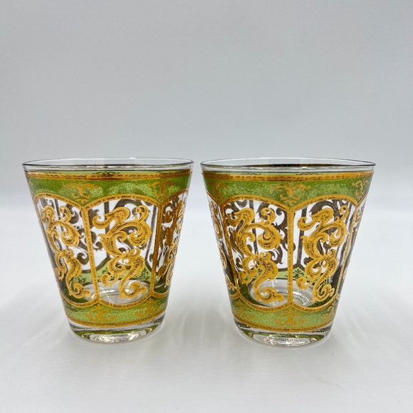 George Briard Vintage Art Deco Drinking Glasses Set of 2